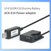 USB Power Supply Adapter Charger For Canon DSLR EOS Digital Cameras ACK-E10 DR-E10 EOS 1100D 1200D 1300D 1500D 2000D 4000D
