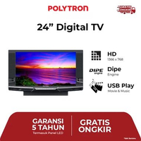 LED TV Polytron PLD24V223 Semi Tabung Digital LED TV 24 Inc