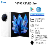 Original New Vivo X Fold 3 Pro Snapdragon 8 Gen 3 50MP 5700mAh 100W SuperVOOC 50W Wireless 8.01" AMOLED 2K E7 120Hz NFC OTA