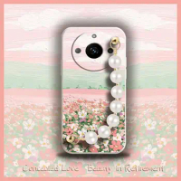 Nordic style Camera all inclusive Phone Case For OPPO Realme11 Bear bracelet Lens package Anti-fall