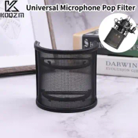 Universal Black Microphone Pop Filter Condenser Microphone PC Studio Recording Metal Windscreen