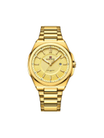 นาฬิกาข้อมือผู้ชาย NF9212 G สายสแตนเลส 43mm สีทอง หน้าปัดทอง