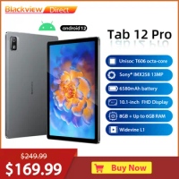 Blackview Tab 12 Pro Dual SIM Card Slots Tablet PC,Android 12, 8GB + 128GB,6580mAh, 10.1 "Display PC, Dual 4G, 13MP + 5MP Camera