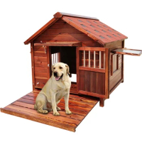 Wooden Dog House Outdoor Solid Wood Pet Dog Nest