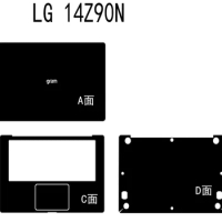 KH Carbon fiber Laptop Sticker Skin Decals Protector Guard Cover for LG Gram 14 14Z90N 14-inch