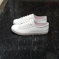 Keds 粉色 粉紅色 白色 全白 皮革 基本款 小白鞋 粉紅邊 修長 粉標 復古 kickstart