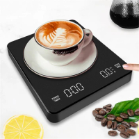 Electronic Scale 3KG/0.1g Smart Coffee Scale Digital Kitchen Scale Electronic Drip Coffee Scale With Timer USB Charging