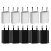 10pcs/lot US/EU Plug 5V 1A AC USB Charger Wall Power Adapter for Samsung for iphone HTC Cell Phones Shipped within 12 hour