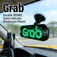 Top-Grade 39-SMD 2835 Green Taxi Roof Light, Waterproof 12V/24V Signal Lamp, Universal Fit for Winds