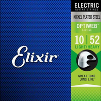 Elixir 頂級 Optiweb 19077 10-52 超薄防鏽鍍膜電吉他弦(自然聲音/手感)【唐尼樂器】