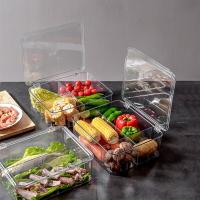 廚房透明冰箱收納盒塑料家用果蔬冷凍保鮮盒海鮮雞蛋可分格整理盒