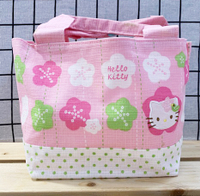 【震撼精品百貨】Hello Kitty 凱蒂貓~日本SANRIO三麗鷗KITTY和風手提袋-粉底點花花*05116