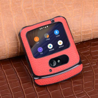 Luxury Case Capa For Motorola Moto Razr 5g Fold Genuine Leather Pouch Cover For Moto Razr 5g Foldiing Cover Case Full Funda