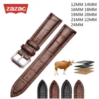 Watchband Quality Full-grain genuine leather strap watch band 12-18 20mm 22mm 24mm watch accessories for Tissot Seiko
