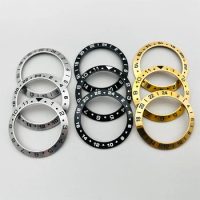 PVD Number Stainless Steel Watch Case Bezel Rims Steel Ring Fits Seiko Mod SKX007 SKX009 SKX011 SRPD Watch Repair Parts