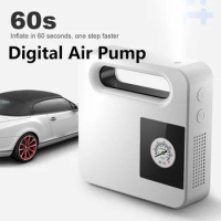Car Air Pump Digital/Pointer Display 150PSI Electric Tire Inflator Tyre Pump LED Light Auto Car Air Compressor for Vehicle