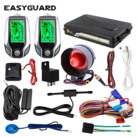 EASYGUARD 2 Way LCD pager display Remote start car alarm system DC12V