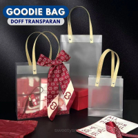 GOODIE BAG DOFF TRANSPARAN / Tas Hampers PVC Doff Tas Souvenir Pernikahan Hampers Ultah Kue Lebaran 