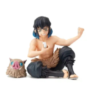 Demon Slayer PVC Statue Figure Hashibira Inosuke Rice ball Sitting ver. Model Toy Anime Box