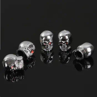 5Pc Skull Tyre Tire Wheel Car Auto Valves Dust Stem Cover BicycleMotocycle F19A