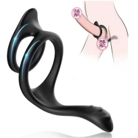 Wireless Semen Lock Ring Cockring Vibrator Clitoris Stimulation Penis Ring Adult Sex Toys For Men Delay Ejaculation Penisring