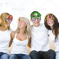 12pcs Super Mario Party Glasses Photography Props Fun Cute Creative Masks Birthday Party Decoration Supplies Spots Wholesale