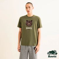 【Roots】Roots 男裝- OUTDOORS ANIMAL短袖T恤(橄欖綠)