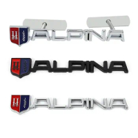 3D Metal Car Sticker Emblem Refit Front Hood Grille Badge Decal for BMW Alpina M 3 5 6 X1 X3 X5 X6 Z E46 E39 E60 E90 E60