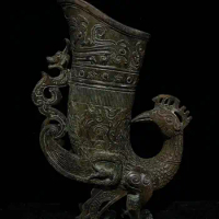 Antique Chinease Han Dynasty bronze bird Cup,Handicrafts,best collection&amp;adornment, Free shipping