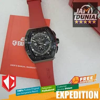 JAM TANGAN PRIA EXPEDITION CHRONOGRAPH RED BLACK RING CASE RUBBER EXF 6800 EXF6800 EXF 6800 EXPEDITI