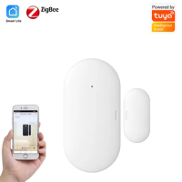 Tuya ZigBee Smart Door Window Contact Sensor Smart Home Wireless Door Detectors Open/Close APP Remote Alarm