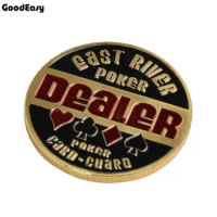Hot Quality Poker Card Guard Protector Metal Token Coin with Plastic Cover Texas Poker Chip Set Casino Poker Dealer Button