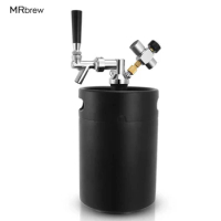 Pressurized Keg System 5L Mini Keg Growler &amp; Beer Faucet &amp; Co2 Regulator Portable Draft Beer Dispenser