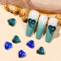 Nail Ornaments Flat Bottom Drill Love Hearts DIY Materials Manicure Jewelry Nail Art Decoration 3D Nail Charms Nail Rhinestones