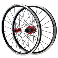 Mtb Folding Bike Wheelset 20 Inch 406 451 Tire 1 1/8 1 1 3/8 Rim Brake Wheel Set 20H 24H Hubs 74mm 130mm QR 9mm 11 Speed Cycle