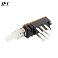 10Pcs Free shopping Straight key PBS-221H21 key switch double row six feet long pin copper foot with spring power switch