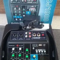 mixer audio mini 4 ch buat karaoke streaming ada effect bluetooth USB
