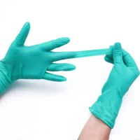 Green Nitrile Disposable Gloves 100 50 20 Man Woman Work Safety Household Glove For Laboratory Beauty Salon No Powder Single Use