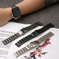 【ALL TIME 完全計時】經典三排珠鈦錶帶 Apple Watch 38/40/41/42/44/45/46/49mm