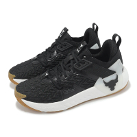 【UNDER ARMOUR】訓練鞋 Project Rock 6 男鞋 黑 白 巨石強森 緩衝 穩定 多功能 運動鞋 UA(3026534001)