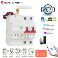WiFi DC Smart Circuit Breaker overload short circuit protection with Alexa google home for Smart Home