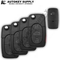2 3 Buttons Remote Fob Flip Folding Car Key Case Shell ForVolkswagen VW Golf Polo T5 Passat Skoda Beetle CR2032 CR1620 AKVWF114