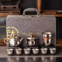 新款純鈦茶具套裝高檔鈦茶壺功夫茶具純鈦泡茶壺高定禮盒送人