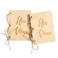 Vow Books Wedding Vows Book His and Her Vow Books Brown Kraft Paper Set for Wedding Engagement Bridal Shower Gifts