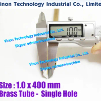 (100PCS/LOT) 1.0x400MM EDM Brass Tube Single Hole, Brass EDM Tubing Electrode Tube Single Channel, Diameter 1.0mm, 400mm Long