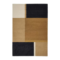 SKRIFTSPRÅK 短毛地毯, 黃棕色/深藍色, 200x300 公分