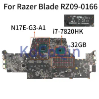 Laptop Motherboard For Razer Blade RZ09-0166 I7-7820HK GTX1080 Mainboard N17E-G3-A1 8GB with 32GB RAM