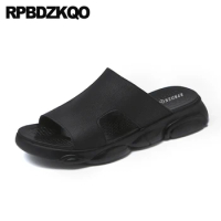 High Quality Casual Slides Nice Italian Designer Shoes Men Summer Genuine Leather Slippers Slip On Black Native Sandals Open Toe