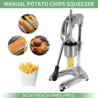 30cm Vertical Potato Chip Machine America Fries Maker Long French Fries Cutter with Extruder Manual Potato chip Squeezer