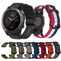 Canvas Nylon Strap for Garmin Fenix 7 6X 6S 6 Pro 5X 5 5S 3HR Men Sport Watchband for Garmin Band 22mm 26mm Bracelet Accessories